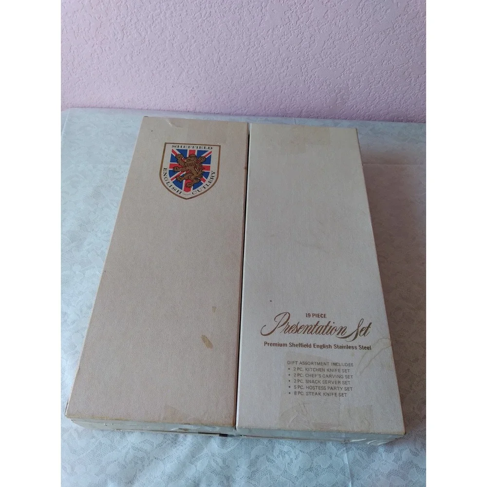 Vintage 19 Piece Presentation Knife‎ Set Premium Sheffield Stainless Steel